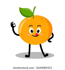 Cute Hand Drawn orange Yummy Delicious