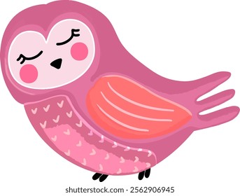 Cute hand drawn owl vector illustration