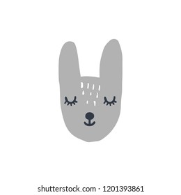 Cute hand drawn pastel nursery baby animal in love art. Pastel colors. Go wild funny text quote. Good for girls and boys prints. Positive postcard. Vector, clip art. Scandinavian doodle style