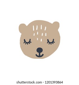 Cute hand drawn pastel nursery baby animal in love art. Pastel colors. Go wild funny text quote. Good for girls and boys prints. Positive postcard. Vector, clip art. Scandinavian doodle style.