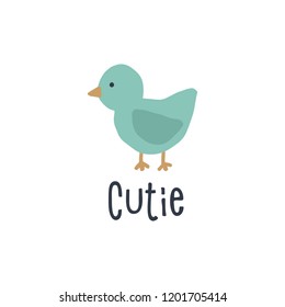 Cute hand drawn pastel nursery baby animal art. Pastel colors. Good for girls and boys prints, birthday invitations, cards. Positive postcard. Vector, clip art. Scandinavian doodle style