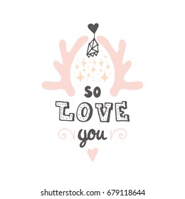 Cute Hand drawn positive vector lettering about love. The beauty brush modern calligraphy for prints, posters, phone case, scrapbook, valentines day, wedding typography.Love me forever