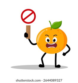 Cute Hand Drawn Protesting orange