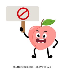 Linda mano dibujada protestando por Peach 