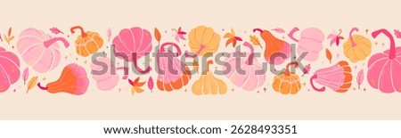 Cute hand drawn pumpkin seamless pattern, hand drawn pumpkins - great as Thanksgiving background, textiles, banners, wallpapers, wrapping - vector design
