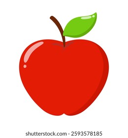 Cute Hand Drawn Red Apple