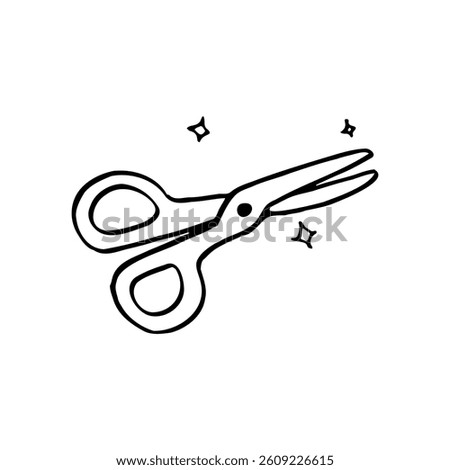 cute hand drawn scissors illustration