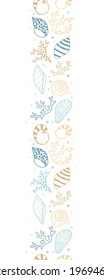Cute hand drawn sea shells seamless pattern, summer background, great for textiles, banners, wallpapers - vector design