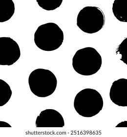 Cute, hand drawn seamless dots patterns collection, vector design.