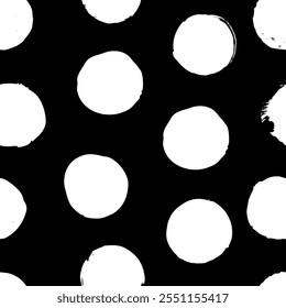 Cute, hand drawn seamless dots patterns collection, vector design.