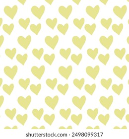 cute hand drawn seamless heart pattern design