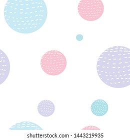 cute hand drawn seamless pattern dot style with pastel color for kid,fabric,background,print