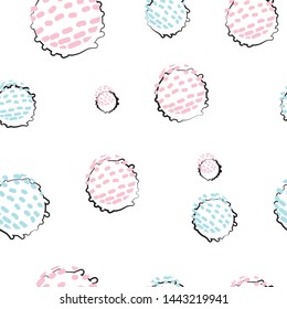 cute hand drawn seamless pattern dot style with pastel color for kid,fabric,background,print