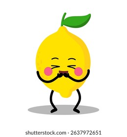 Cute Hand Drawn Shy Lemon Blushing