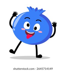 Cute Hand Drawn Silly blueberry Teasing