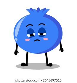Bonito Mão desenhada Amorango Sonolento com Olhos Pesados