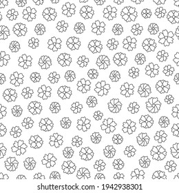 Kleine, handgezeichnete Blumen, nahtloses Muster. Kleine Blumen, Hintergrund. Doodle-Kunst für einfaches Design