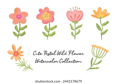 Linda flor de primavera dibujada a mano