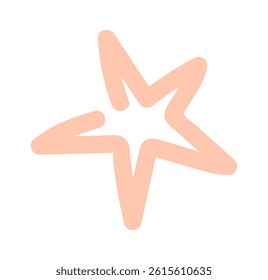Cute hand drawn star element