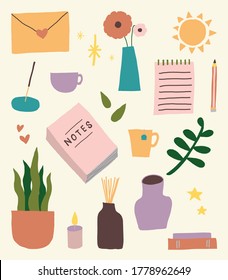 Cute Hand Drawn Sticker Set -workspace, wellbeing, plants etc.

Miscellaneous set of objects commonly found around workspaces. Decorate your social/blog posts with these cute hand drawn stickers.
