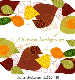 Cute hand drawn style autumn