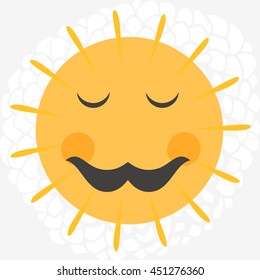 Cute hand drawn sun card background