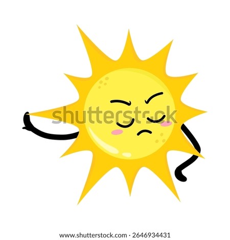 Cute Hand Drawn Sun Nope Stop Talking