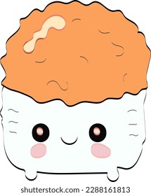 cute hand drawn sushi rolls