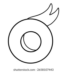 Lindo icono de rollo de cinta dibujado a mano en estilo doodle de boceto. Suministro escolar de contorno en blanco y negro para estudio, trabajo, decoración. perfecto para diseño, pegatinas, carteles, papelería y Clipart.
