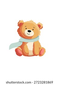 Lindo oso de peluche dibujado a mano juguete para niños 