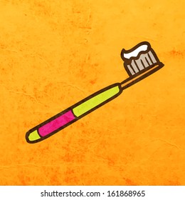 Ilustración de vectores de tracción manual, fondo de textura de papel de vintage