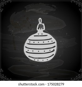 Cute Hand Drawn Vector illustration, Vintage Blackboard Texture Background. Chalkboard illustration variant.