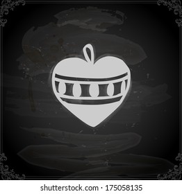 Cute Hand Drawn Vector illustration, Vintage Blackboard Texture Background. Chalkboard illustration variant.