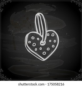 Cute Hand gezeichnete Vektorgrafik, Vintage Blackboard Textur Hintergrund. Chalkboard-Illustrationsvariante.