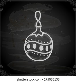 Cute Hand Drawn Vector illustration, Vintage Blackboard Texture Background. Chalkboard illustration variant.