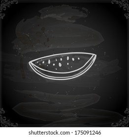 Cute Hand Drawn Vector illustration, Vintage Blackboard Texture Background. Chalkboard illustration variant.