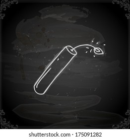 Cute Hand Drawn Vector illustration, Vintage Blackboard Texture Background. Chalkboard illustration variant.
