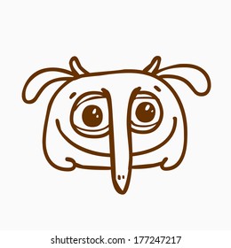 Ilustración de vectores dibujados a mano, variante vectorial en blanco y negro