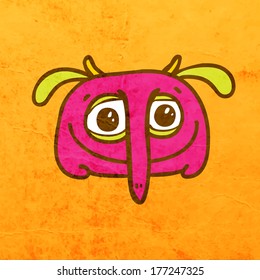 Cute Hand Drawn Vector illustration, Vintage Paper Texture Background 