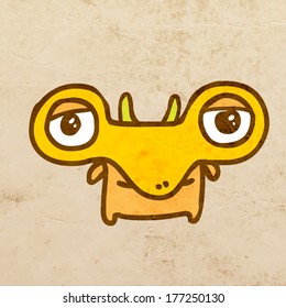 Cute Hand Drawn Vector illustration, Vintage Paper Texture Background
