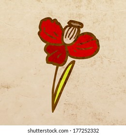 Ilustración de vectores de tracción manual, fondo de textura de papel de vintage