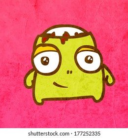 Cute Hand Drawn Vector illustration, Vintage Paper Texture Background