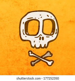 Cute Hand Drawn Vector illustration, Vintage Paper Texture Background
