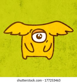 Cute Hand Drawn Vector illustration, Vintage Paper Texture Background