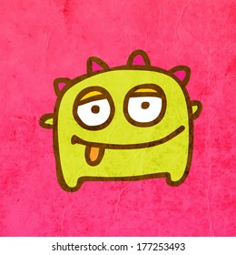 Cute Hand Drawn Vector illustration, Vintage Paper Texture Background