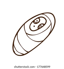 Ilustración de vectores dibujados a mano, variante vectorial en blanco y negro