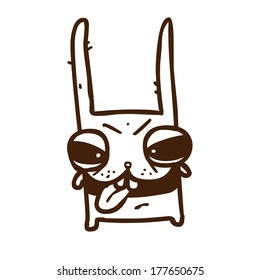 Cute Hand Drawn Vector illustration, black and white vector variant