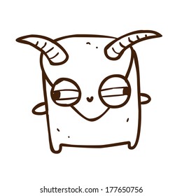 Cute Hand Drawn Vector illustration, black and white vector variant