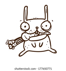 Cute Hand Drawn Vector illustration, black and white vector variant