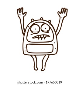 Cute Hand Drawn Vector illustration, black and white vector variant